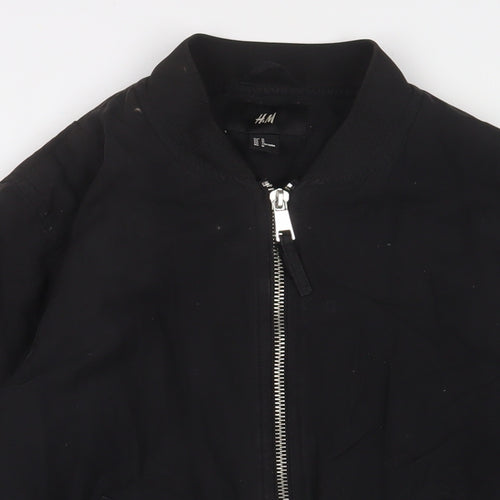H&M Mens Black Jacket Size M Zip