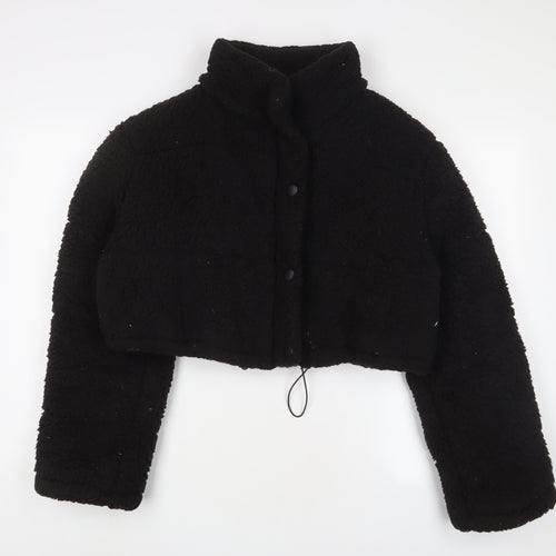 Boohoo Womens Black Jacket Size 12 Zip