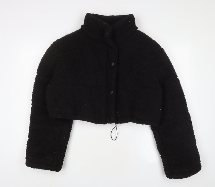 Boohoo Womens Black Jacket Size 12 Zip