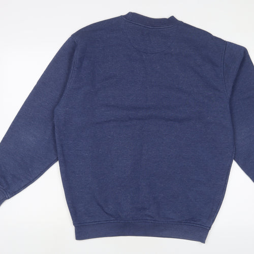 EWM Mens Blue Cotton Pullover Sweatshirt Size M