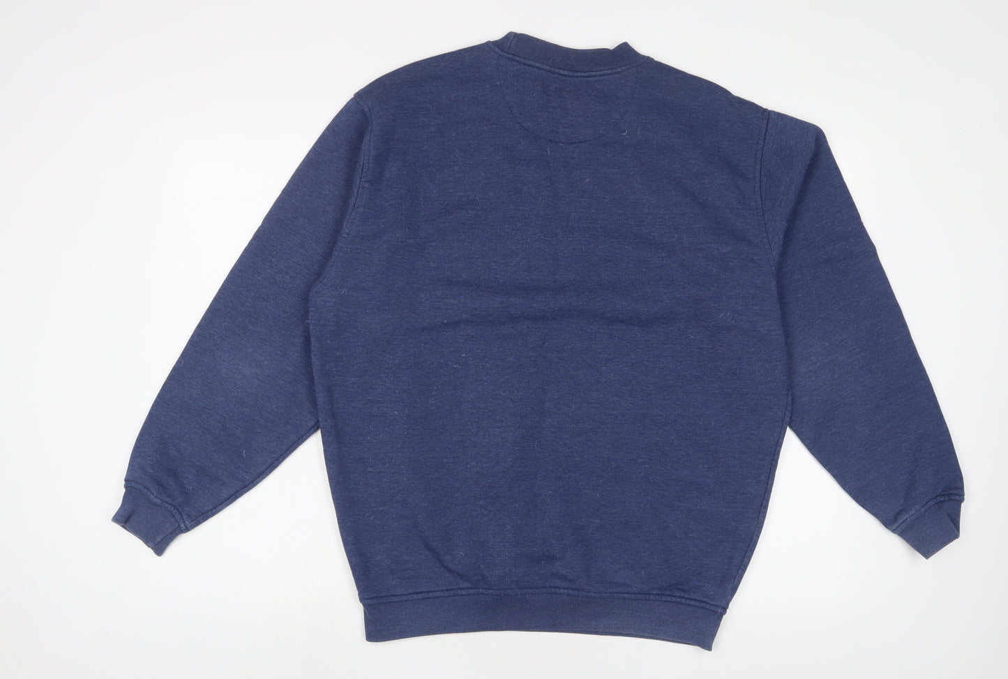 EWM Mens Blue Cotton Pullover Sweatshirt Size M