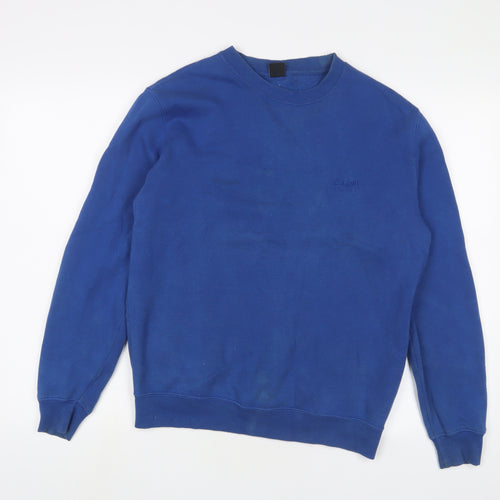 Cotton Traders Mens Blue Cotton Pullover Sweatshirt Size S