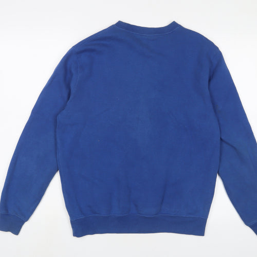 Cotton Traders Mens Blue Cotton Pullover Sweatshirt Size S