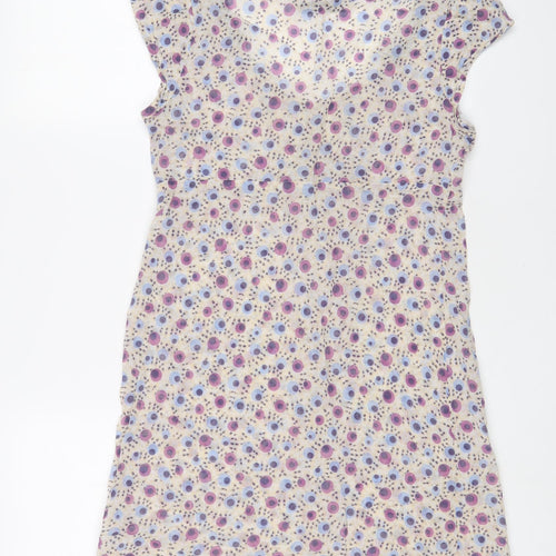 Zara Womens Multicoloured Floral Cotton A-Line Size S Scoop Neck Pullover