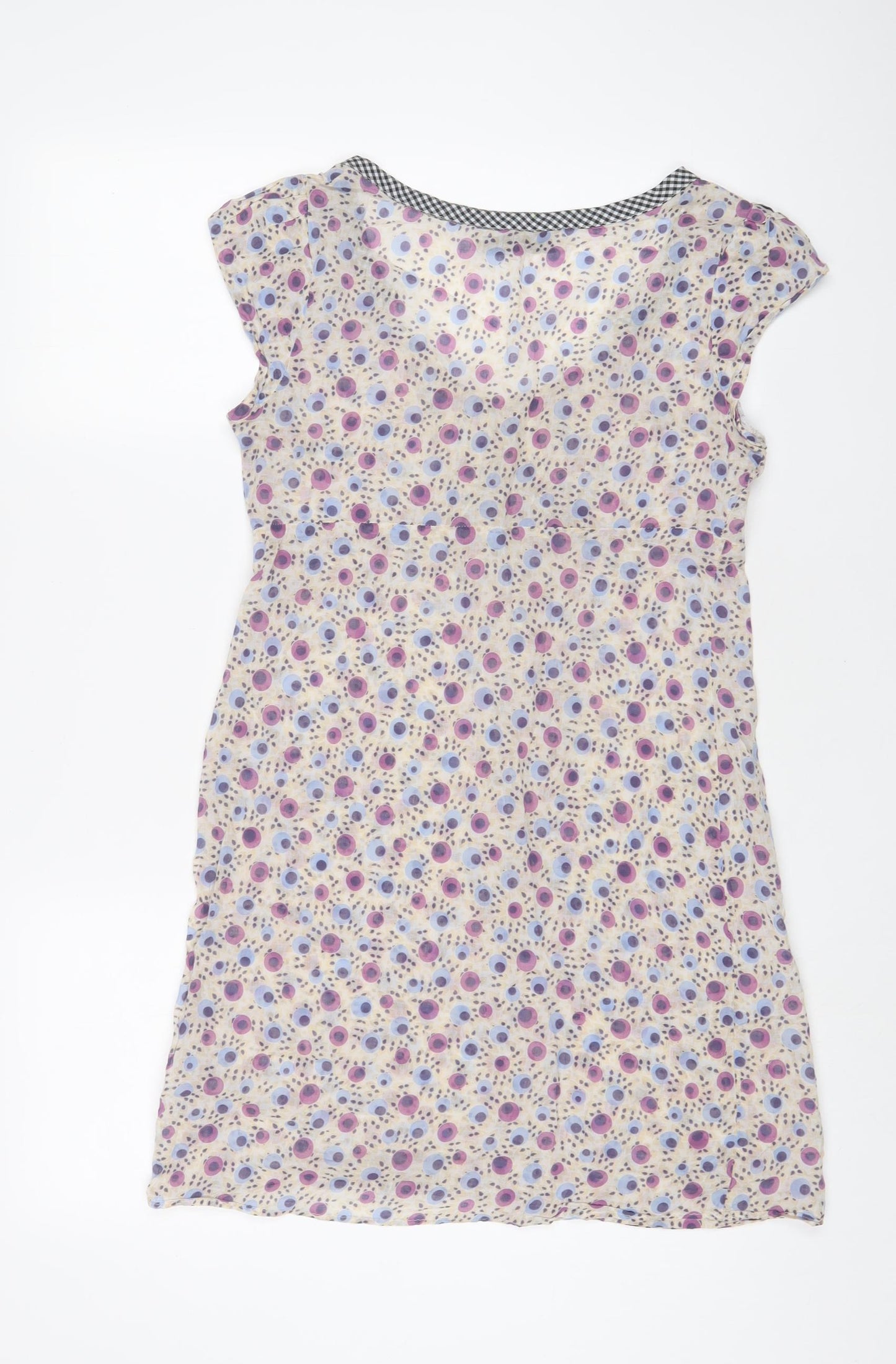 Zara Womens Multicoloured Floral Cotton A-Line Size S Scoop Neck Pullover
