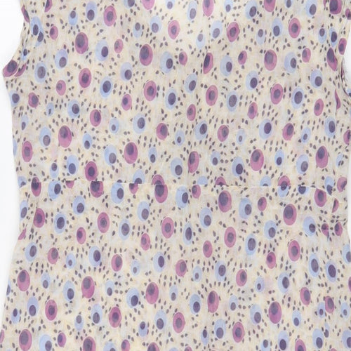 Zara Womens Multicoloured Floral Cotton A-Line Size S Scoop Neck Pullover