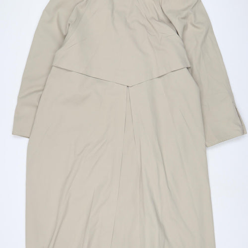 Four seasons Womens Beige Overcoat Coat Size 14 Button