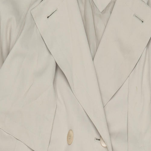Four seasons Womens Beige Overcoat Coat Size 14 Button