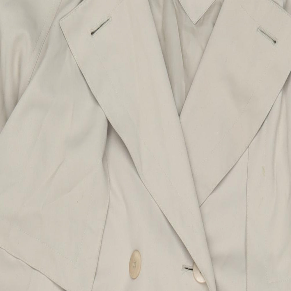 Four seasons Womens Beige Overcoat Coat Size 14 Button