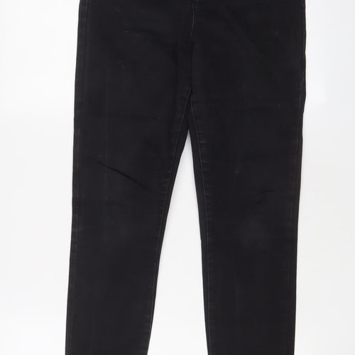 Denim & Co. Womens Black Cotton Skinny Jeans Size 14 L29 in Regular Zip