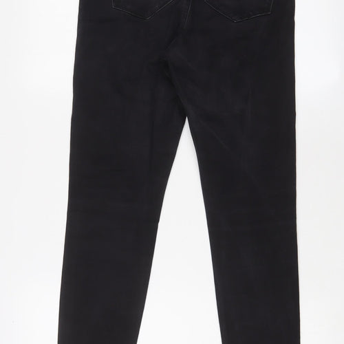 Denim & Co. Womens Black Cotton Skinny Jeans Size 14 L29 in Regular Zip