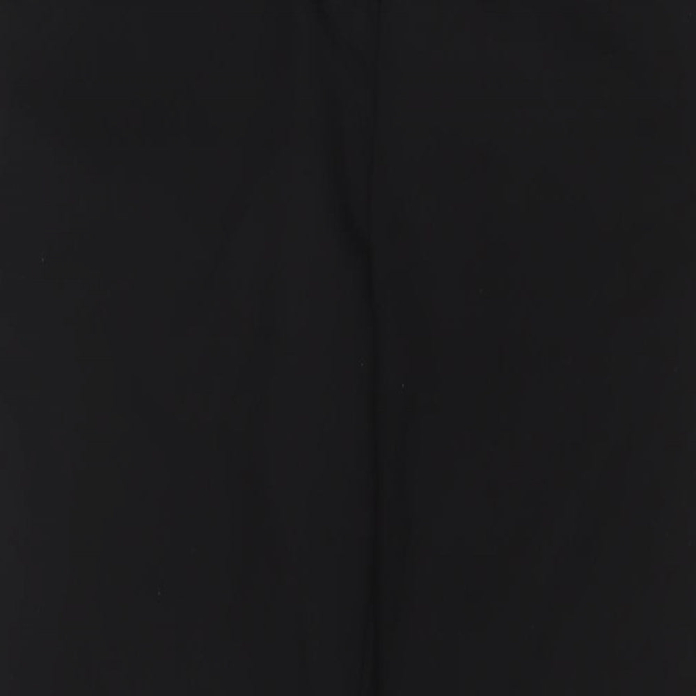 NEXT Womens Black Polyester Trousers Size 12 L28 in Regular Hook & Eye