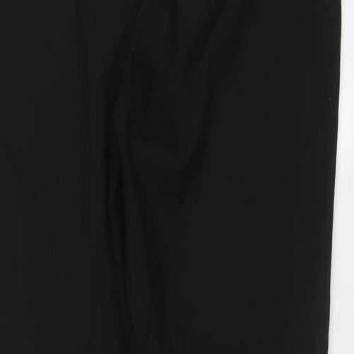 NEXT Womens Black Polyester Trousers Size 12 L28 in Regular Hook & Eye