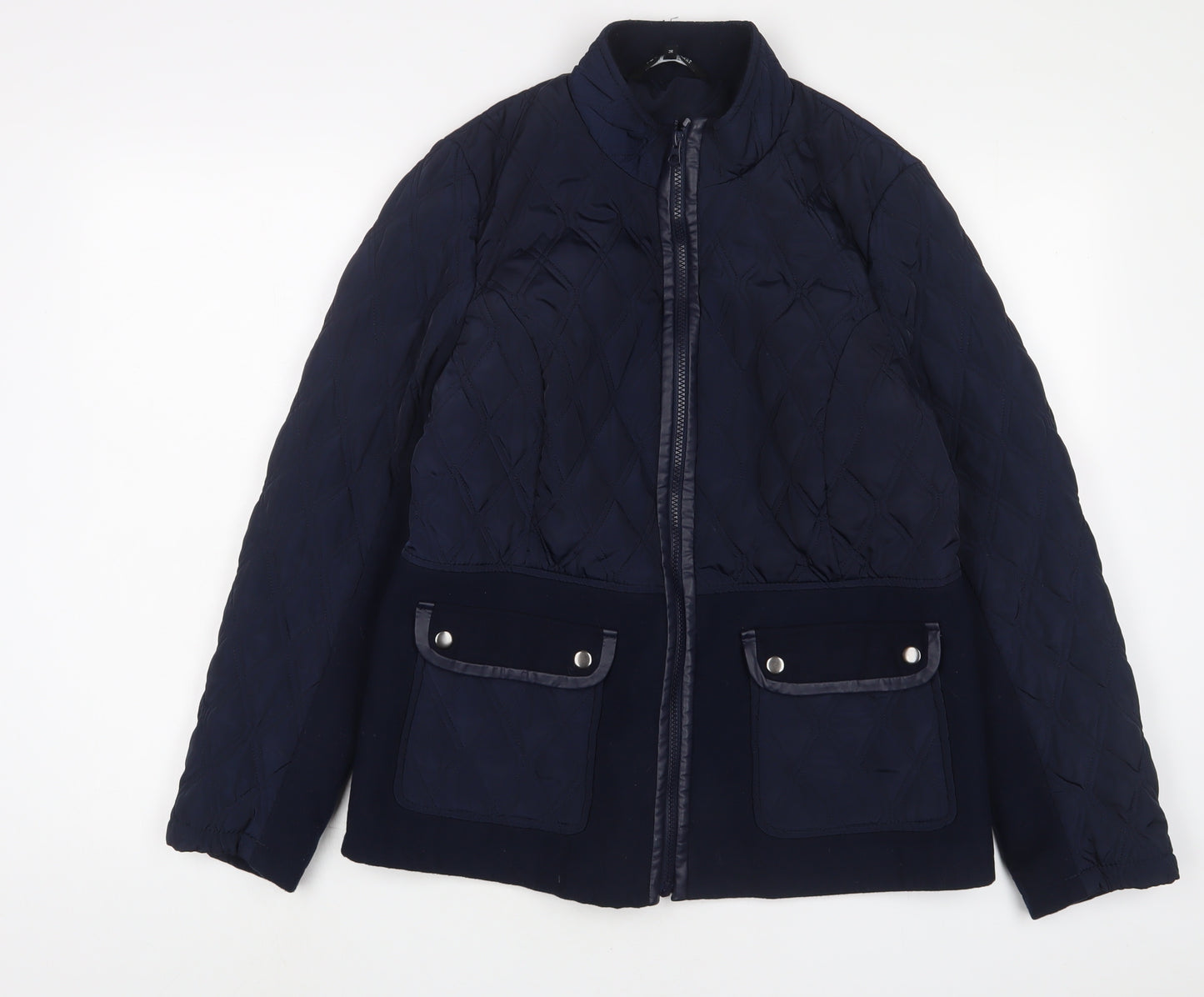 Debenhams Womens Blue Jacket Size 14 Zip