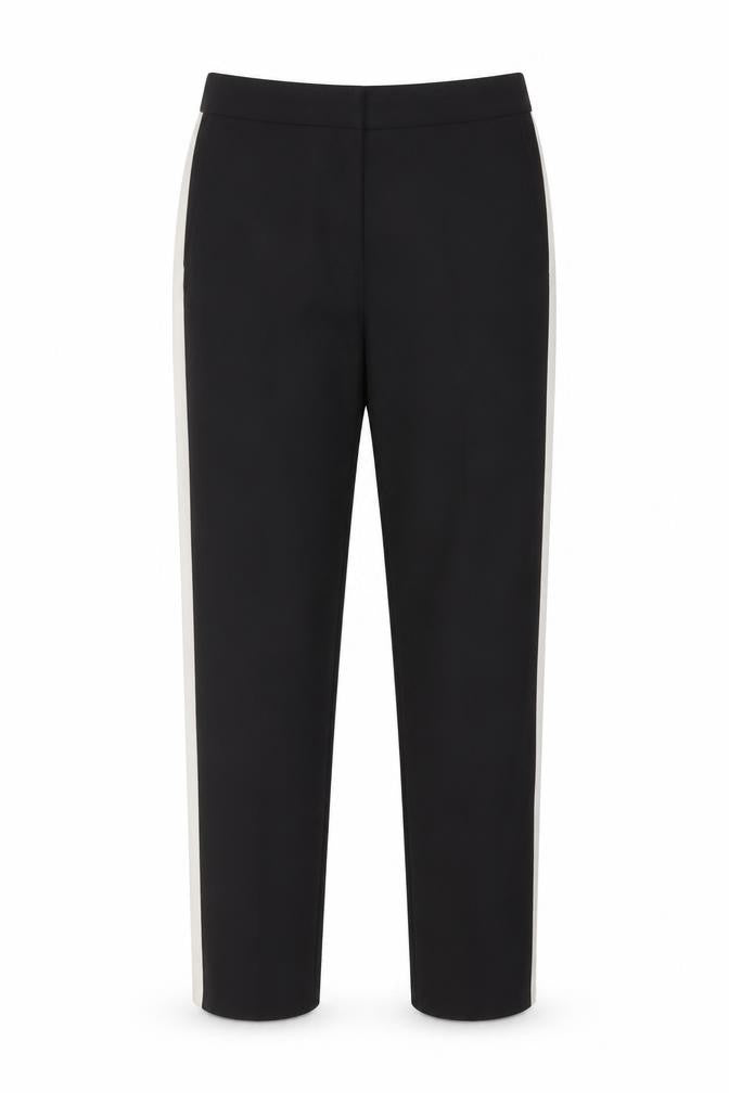 Zara Womens Black Cotton Trousers Size L L29 in Regular Hook & Eye