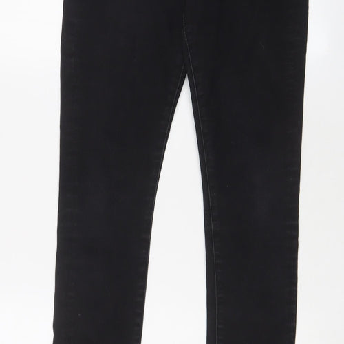 Jack Wills Womens Black Cotton Skinny Jeans Size 28 in L32 in Regular Zip