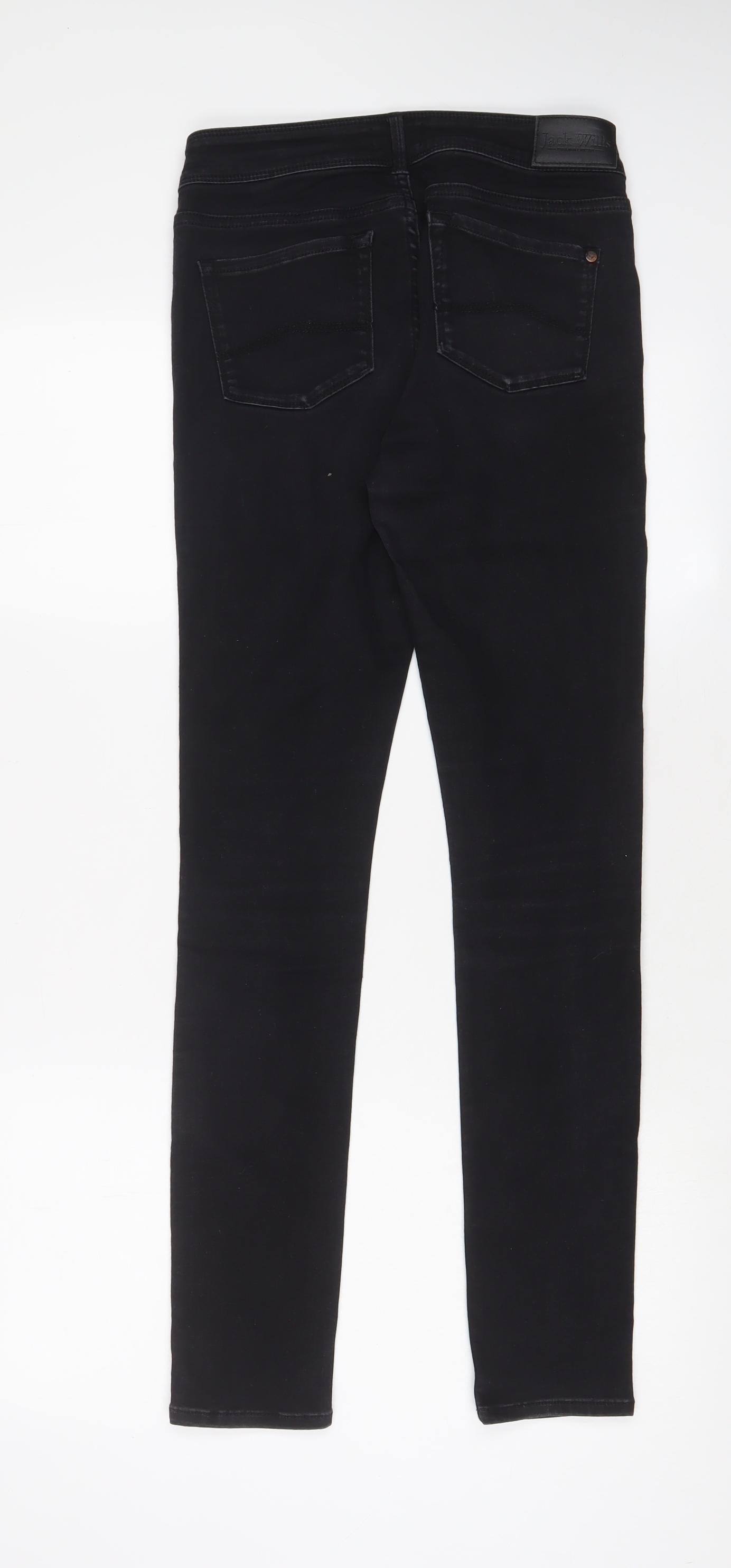 Jack Wills Womens Black Cotton Skinny Jeans Size 28 in L32 in Regular Zip
