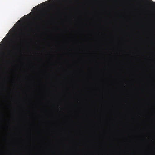 H&M Mens Black Military Jacket Jacket Size S Button
