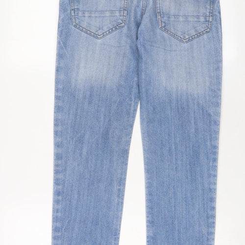 Denim & Co. Mens Blue Cotton Straight Jeans Size 28 in L30 in Slim Zip
