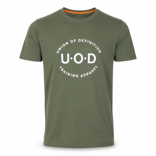 U.O.D Mens Green Cotton T-Shirt Size M Crew Neck
