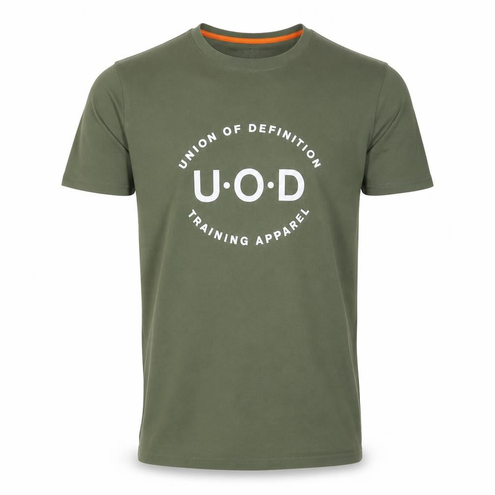U.O.D Mens Green Cotton T-Shirt Size M Crew Neck