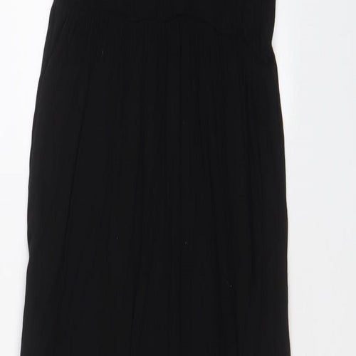H&M Womens Black Viscose A-Line Size S Scoop Neck Pullover