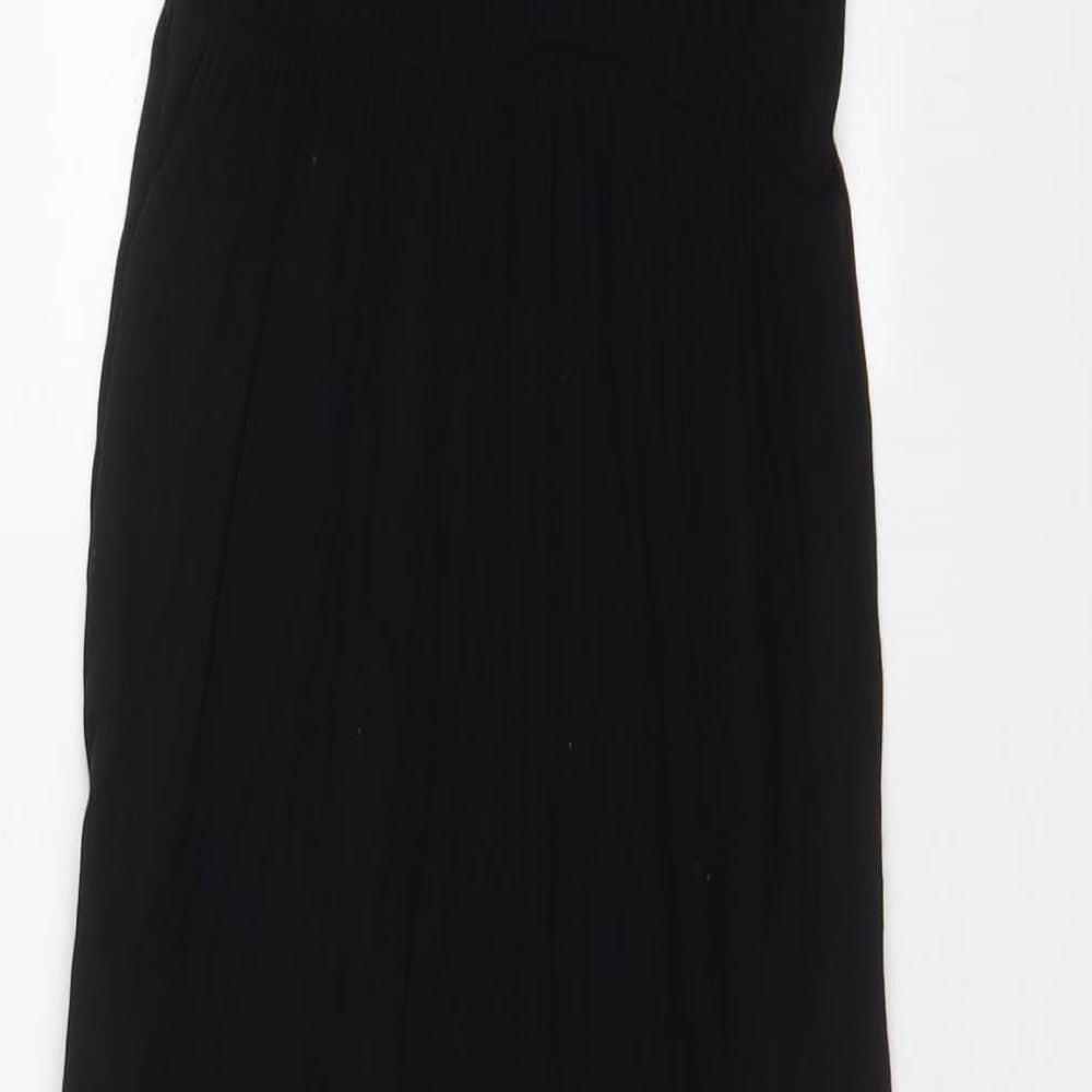 H&M Womens Black Viscose A-Line Size S Scoop Neck Pullover