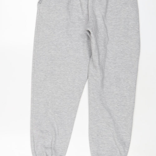 Boohoo Mens Grey Cotton Jogger Trousers Size M L27 in Regular Drawstring
