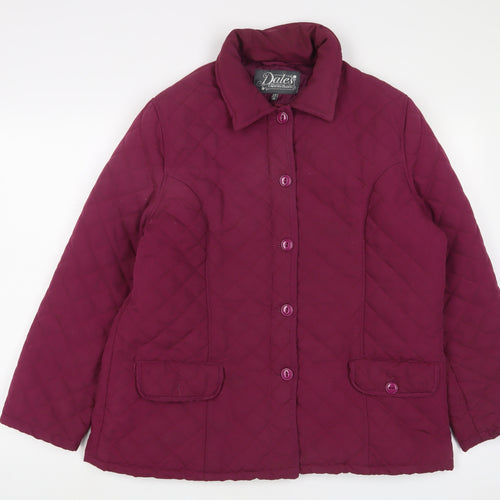 Dales Womens Purple Jacket Size 18 Button