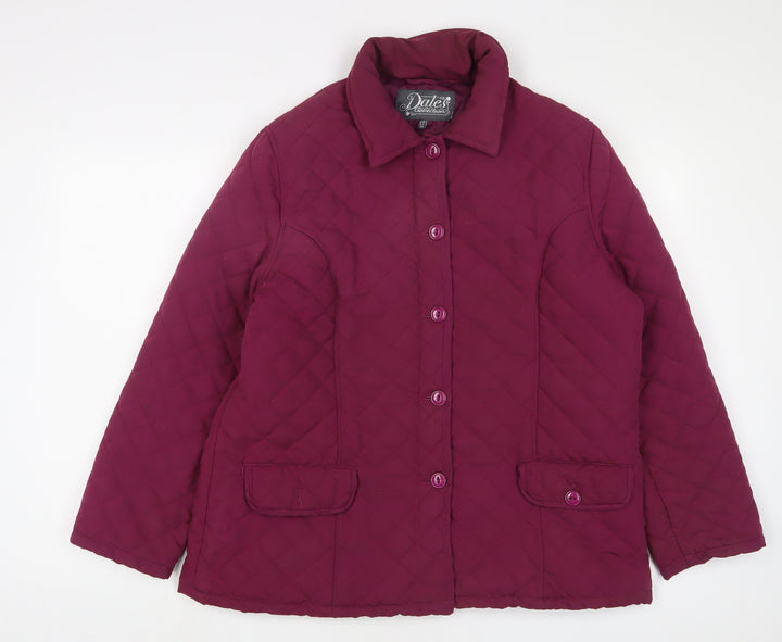 Dales Womens Purple Jacket Size 18 Button