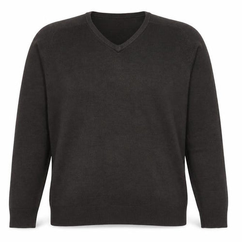 Marks and Spencer Mens Grey V-Neck Acrylic Pullover Jumper Size M Long Sleeve