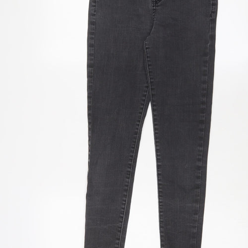 Tophop Womens Grey Cotton Skinny Jeans Size 28 in L30 in Regular Zip