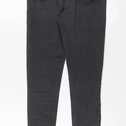 Tophop Womens Grey Cotton Skinny Jeans Size 28 in L30 in Regular Zip