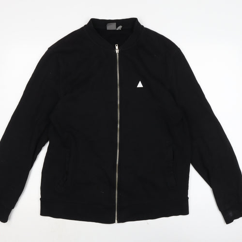 ASOS Mens Black Cotton Full Zip Sweatshirt Size M