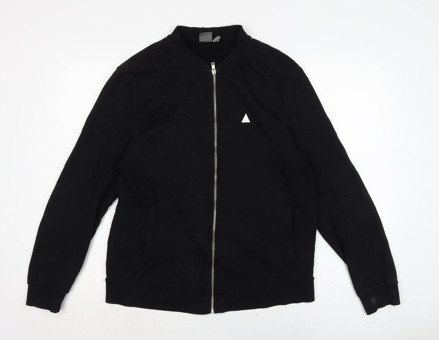 ASOS Mens Black Cotton Full Zip Sweatshirt Size M
