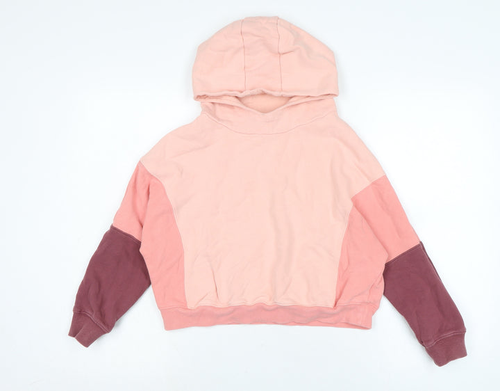 NEXT Girls Pink Cotton Pullover Hoodie Size 11 Years