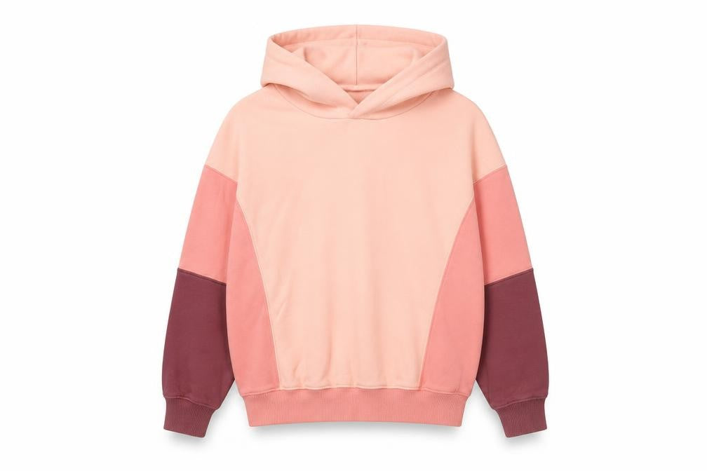 Front view of Next girls’ pink cotton pullover hoodie, size 11, years