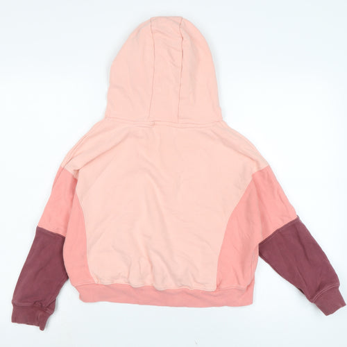 NEXT Girls Pink Cotton Pullover Hoodie Size 11 Years