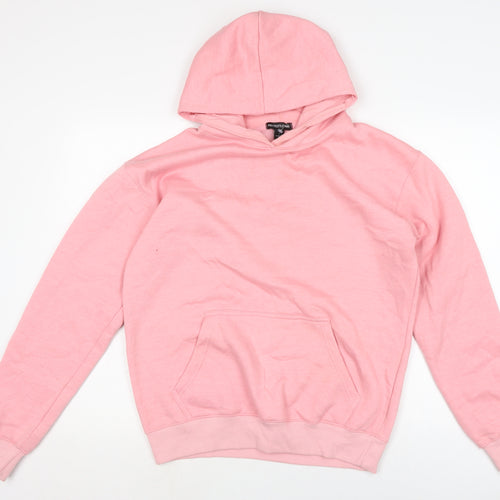 PRETTYLITTLETHING Womens Pink Cotton Pullover Hoodie Size S