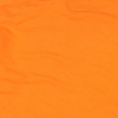 MDIV Womens Orange Cotton Pullover Sweatshirt Size M