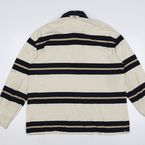 Marks and Spencer Mens Ivory Cotton Polo Size XL Collared