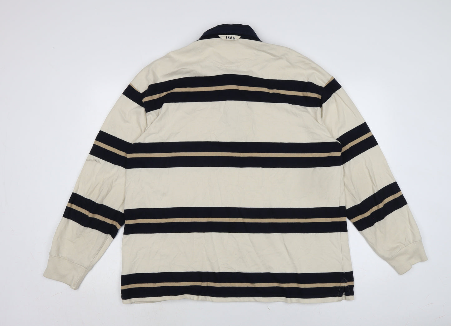 Marks and Spencer Mens Ivory Cotton Polo Size XL Collared