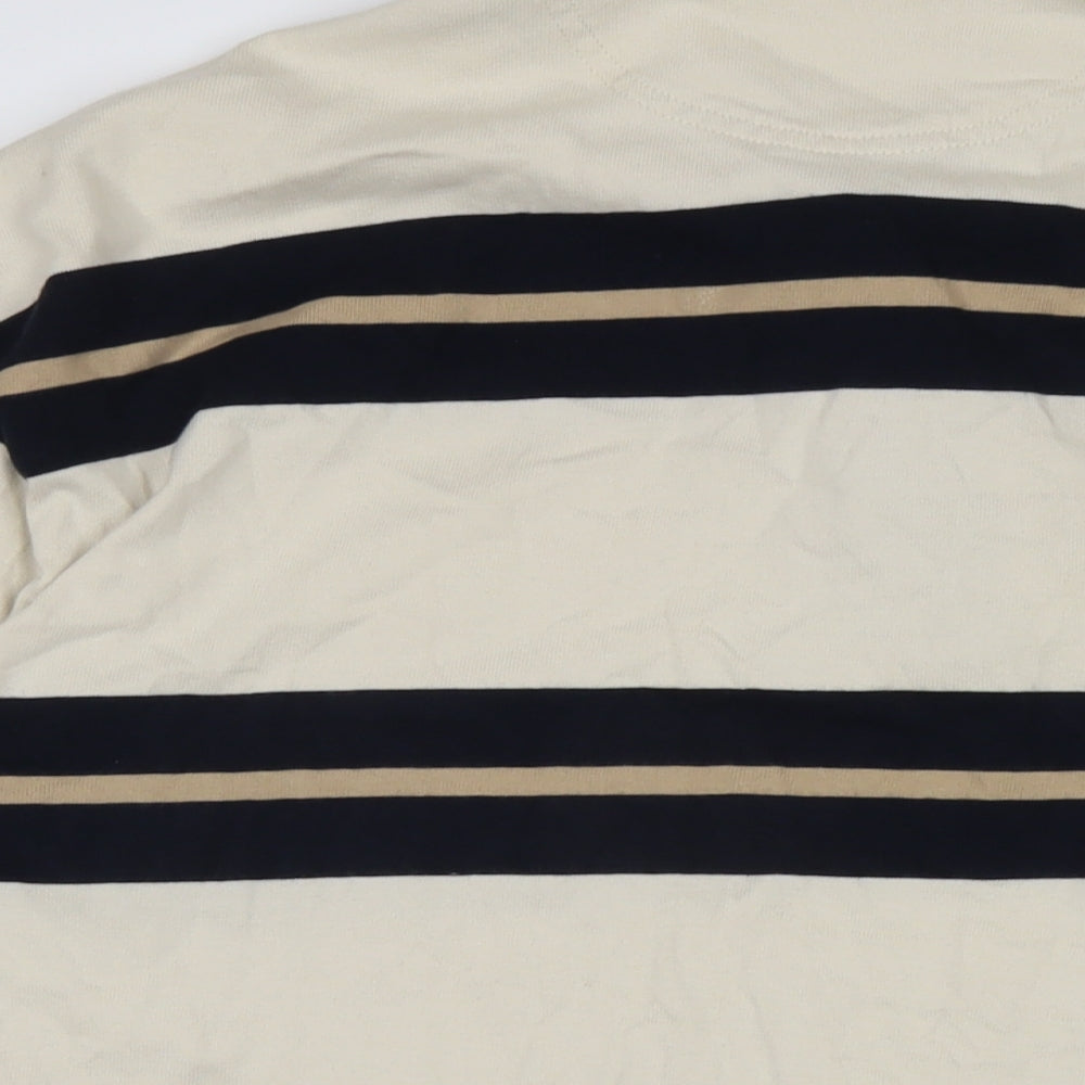 Marks and Spencer Mens Ivory Cotton Polo Size XL Collared