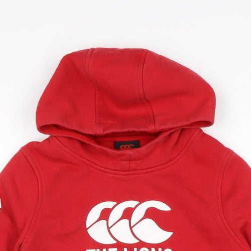 Canterbury Boys Red Cotton Pullover Hoodie Size 10 Years