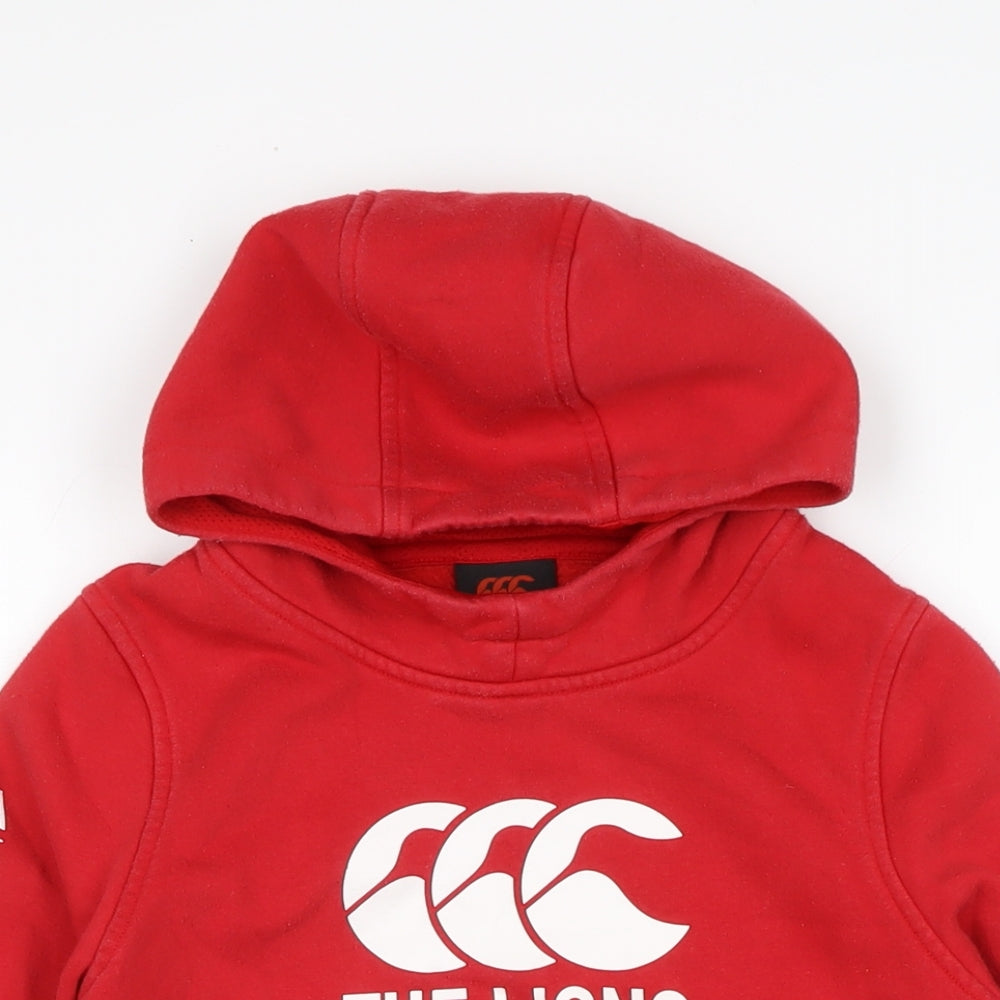 Canterbury Boys Red Cotton Pullover Hoodie Size 10 Years