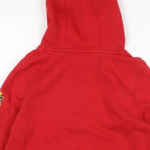 Canterbury Boys Red Cotton Pullover Hoodie Size 10 Years