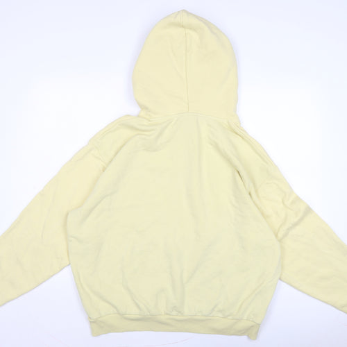 Weekday Mens Yellow Cotton Pullover Hoodie Size M