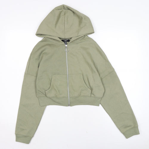 New Look Girls Green Cotton Full Zip Hoodie Size 12-13 Years