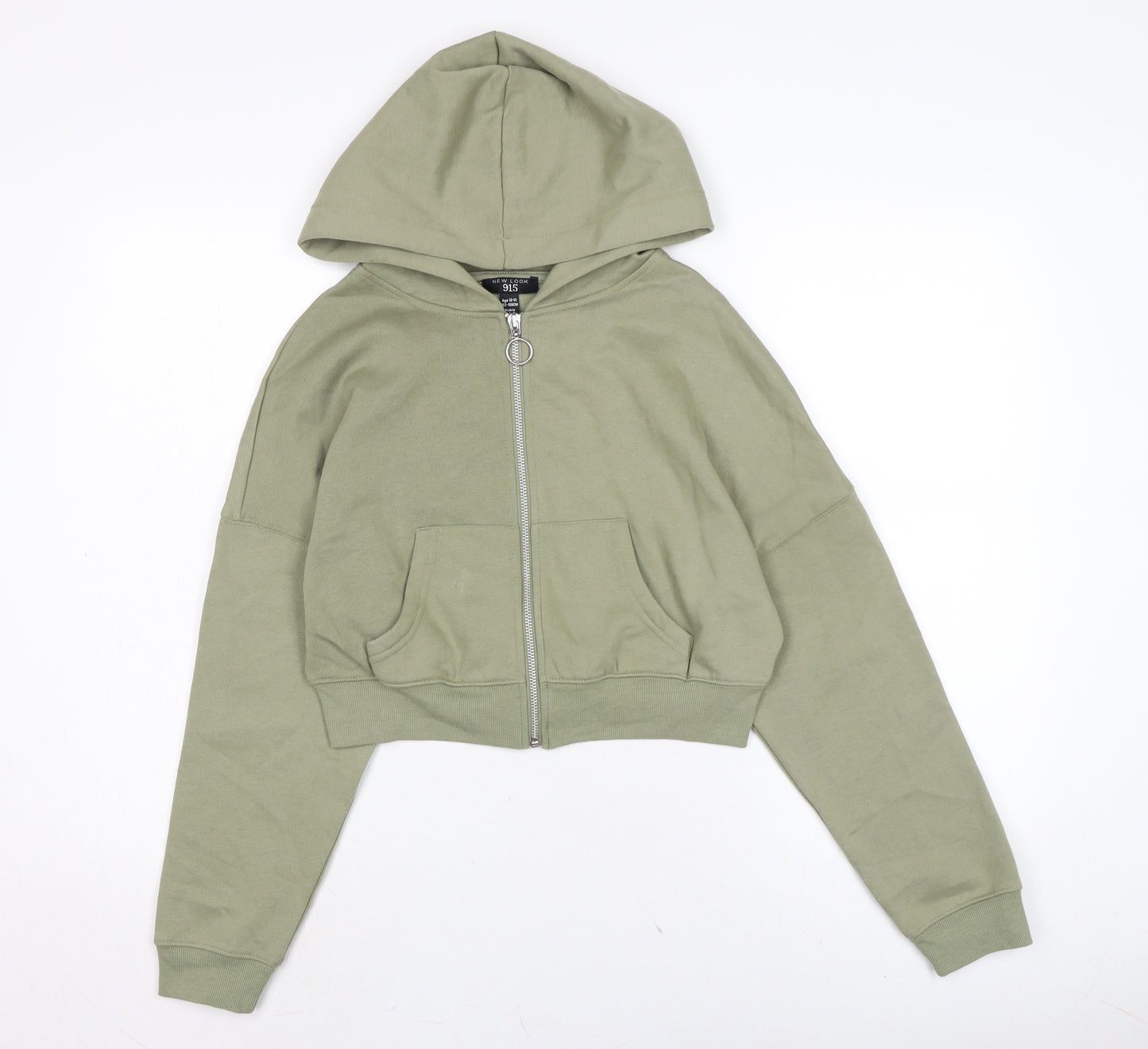 New Look Girls Green Cotton Full Zip Hoodie Size 12-13 Years