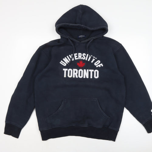 Varisity Mens Blue Cotton Pullover Hoodie Size M
